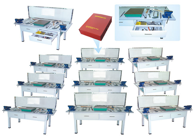 HY-901型鉗工實（shí）驗室設（shè）備（鉗工實訓桌、單麵2工（gōng）位（wèi））